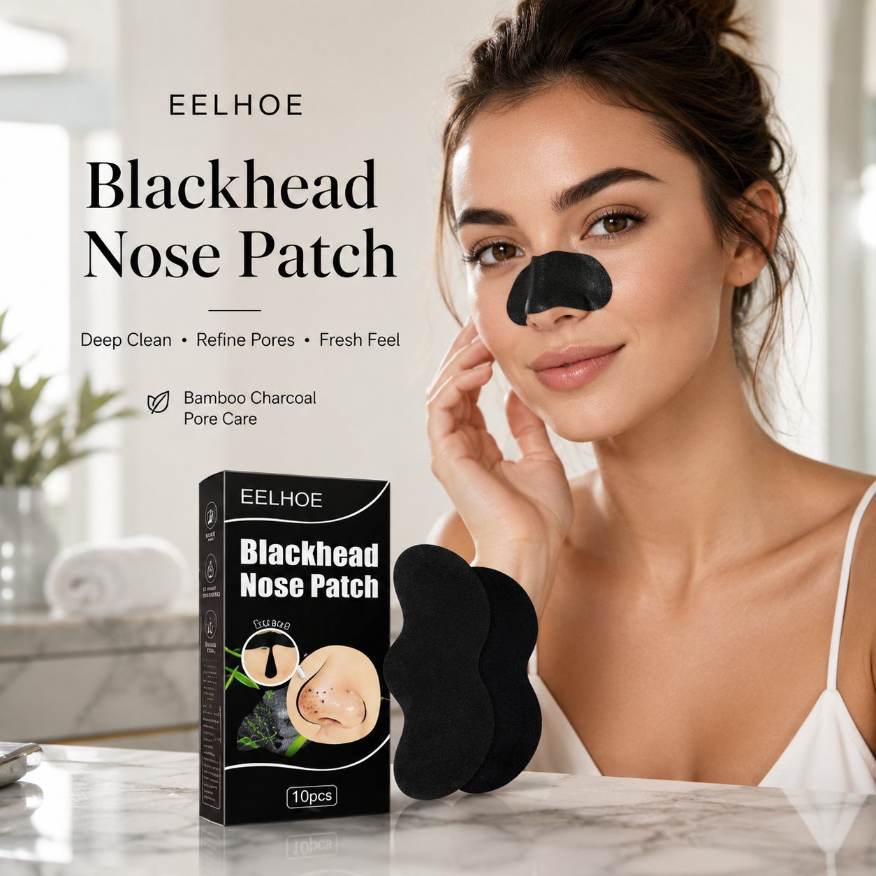 10-Piece Bamboo Charcoal Nose Pore Strips